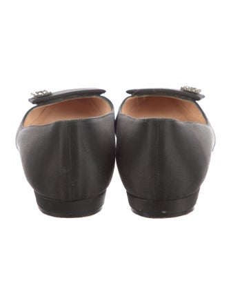 Christian Louboutin Satin Crystal Embellishments Flats