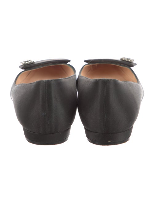 Christian Louboutin Satin Crystal Embellishments Flats