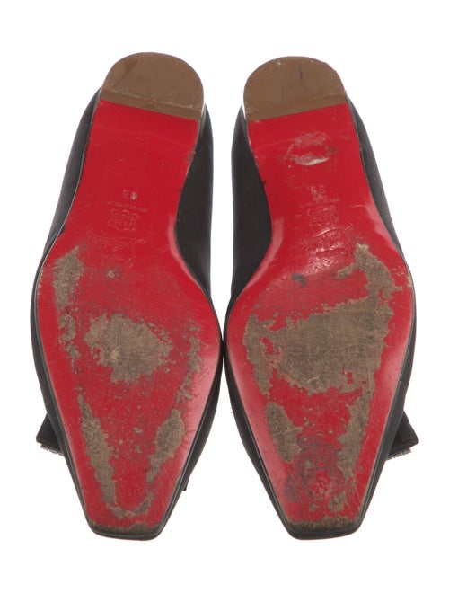 Christian Louboutin Satin Crystal Embellishments Flats