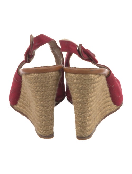 Christian Louboutin Leather Tweed Pattern Slingback Pumps