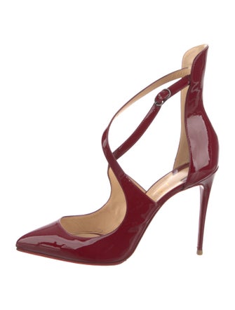 Christian Louboutin Patent Leather T-Strap Pumps