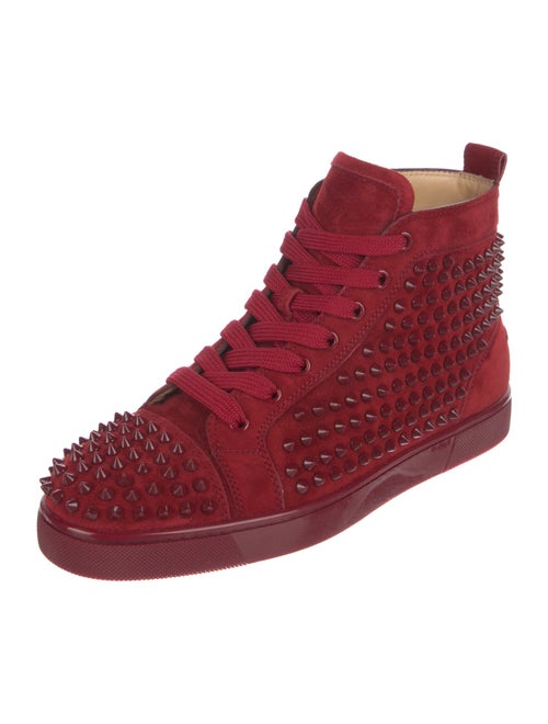 Christian Louboutin Suede Studded Accents Wedge Sneakers