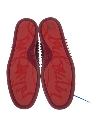 Christian Louboutin Suede Studded Accents Wedge Sneakers