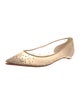 Christian Louboutin Mesh Crystal Embellishments Ballet Flats