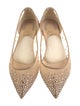 Christian Louboutin Mesh Crystal Embellishments Ballet Flats