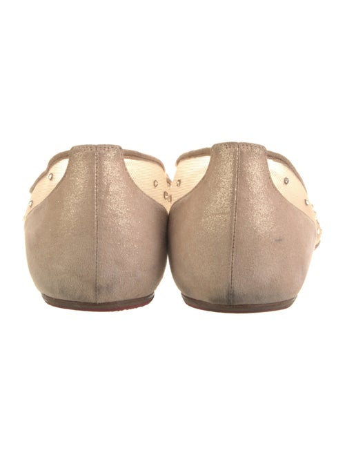 Christian Louboutin Mesh Crystal Embellishments Ballet Flats