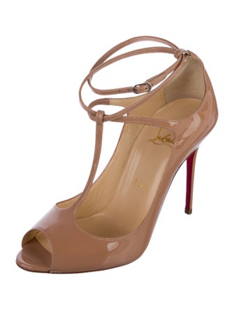Christian Louboutin Patent Leather T-Strap Pumps