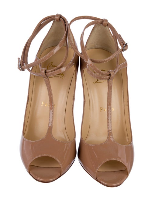 Christian Louboutin Patent Leather T-Strap Pumps