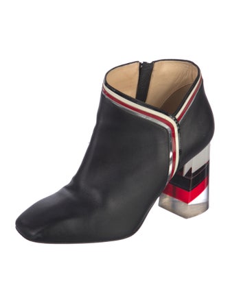 Christian Louboutin Leather Striped Boots