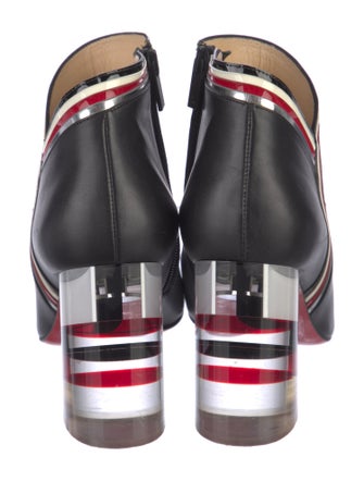 Christian Louboutin Leather Striped Boots