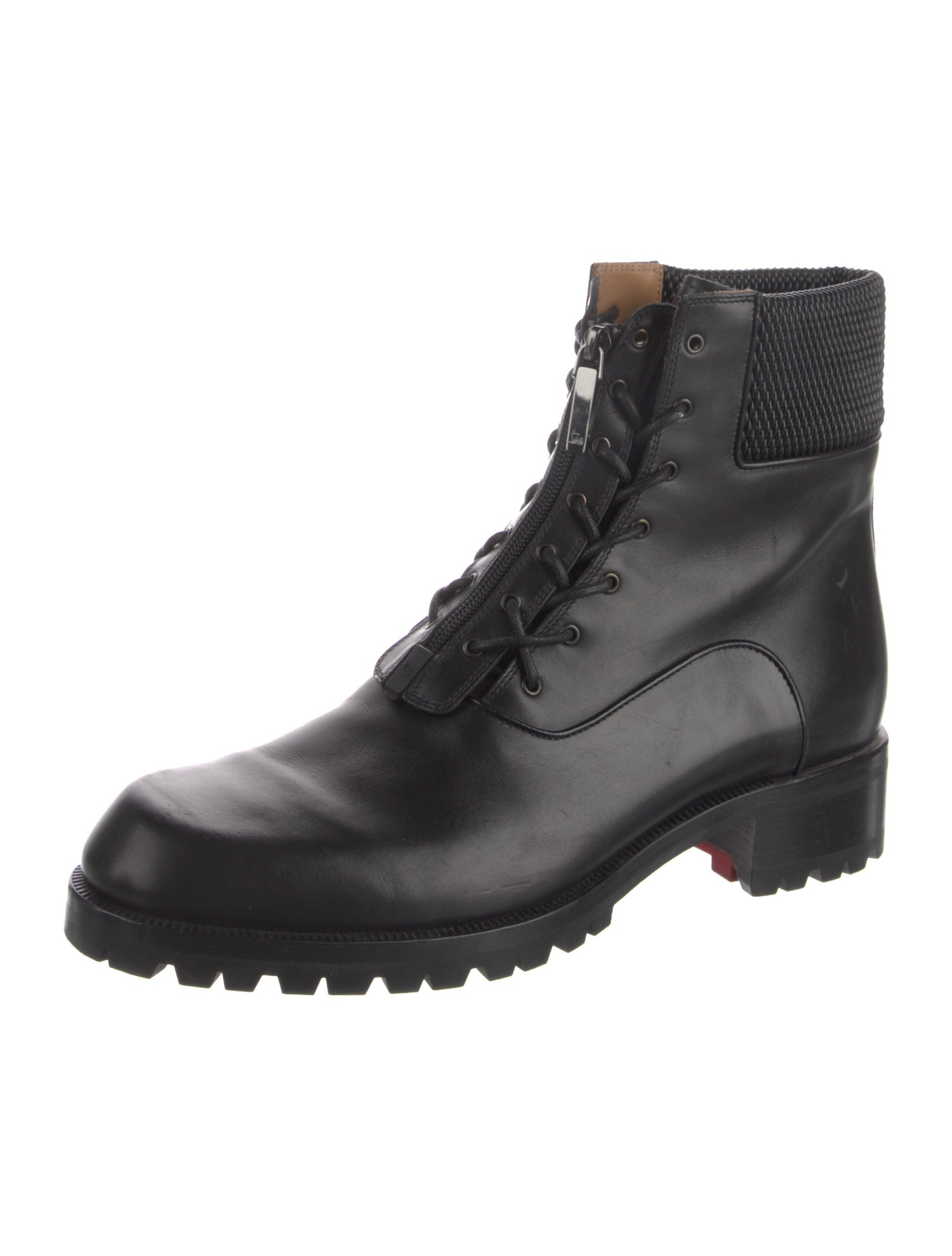 Christian Louboutin Patent Leather Combat Boots