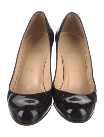 Christian Louboutin Patent Leather Leather Trim Embellishment Pumps