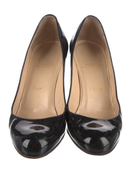 Christian Louboutin Patent Leather Leather Trim Embellishment Pumps