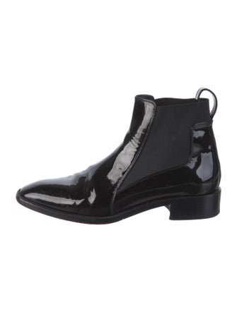 Christian Louboutin Patent Leather Chelsea Boots