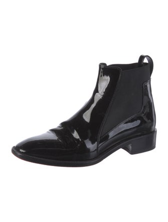 Christian Louboutin Patent Leather Chelsea Boots