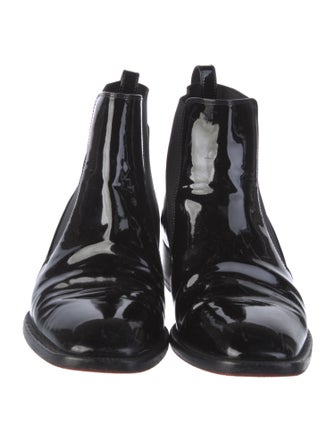 Christian Louboutin Patent Leather Chelsea Boots