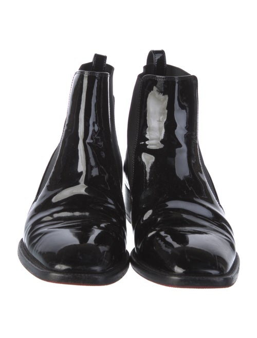 Christian Louboutin Patent Leather Chelsea Boots
