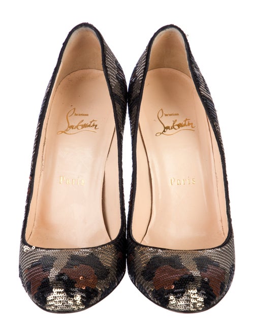 Christian Louboutin Sequins Animal Print Pumps