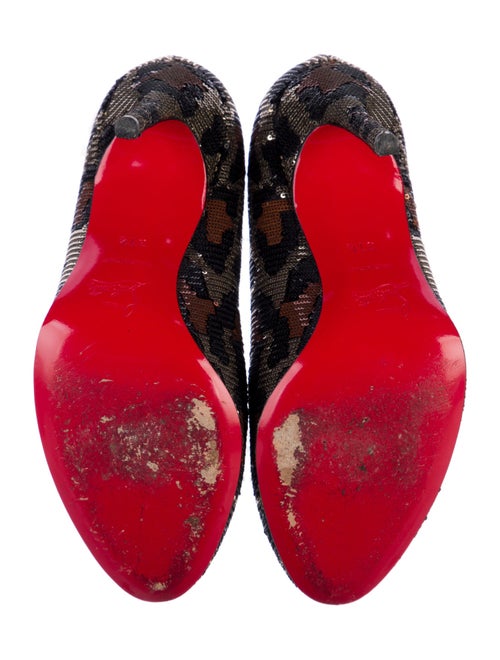 Christian Louboutin Sequins Animal Print Pumps