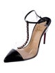 Christian Louboutin Patent Leather T-Strap Pumps