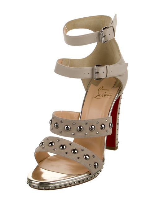 Christian Louboutin Leather Studded Accents Pumps