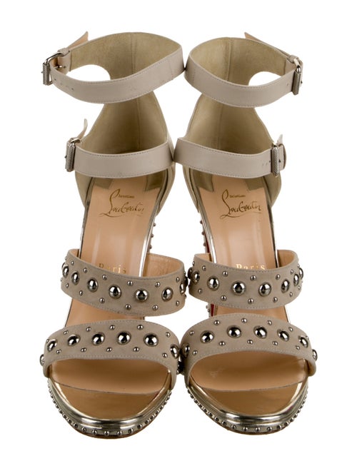 Christian Louboutin Leather Studded Accents Pumps