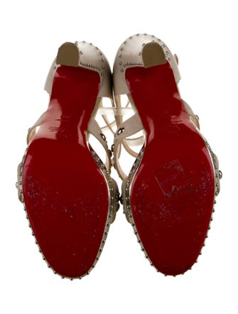Christian Louboutin Leather Studded Accents Pumps