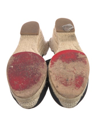 Christian Louboutin Canvas D'Orsay Pumps