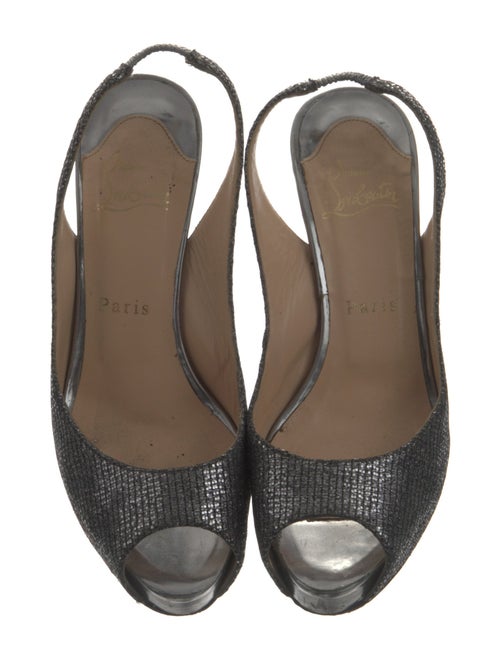 Christian Louboutin Canvas Slingback Sandals