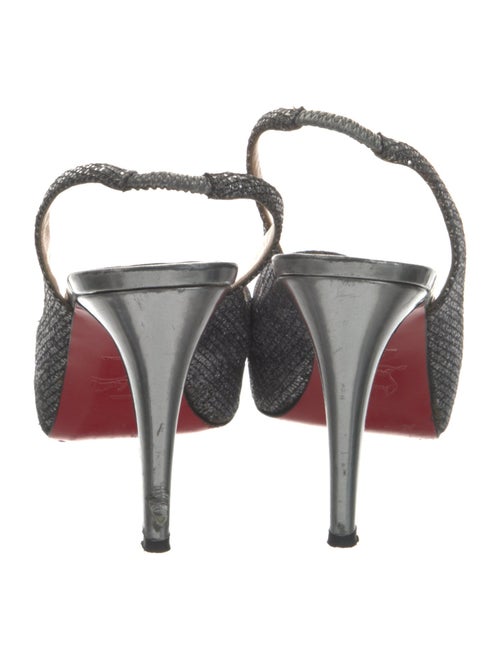 Christian Louboutin Canvas Slingback Sandals