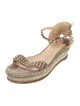 Christian Louboutin Spike Accents Suede Espadrilles