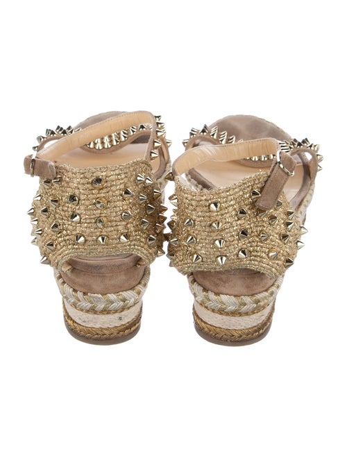 Christian Louboutin Spike Accents Suede Espadrilles