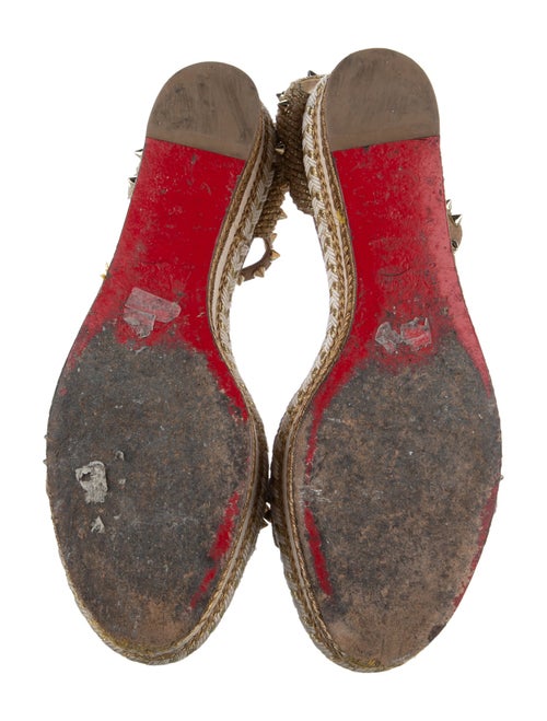 Christian Louboutin Spike Accents Suede Espadrilles