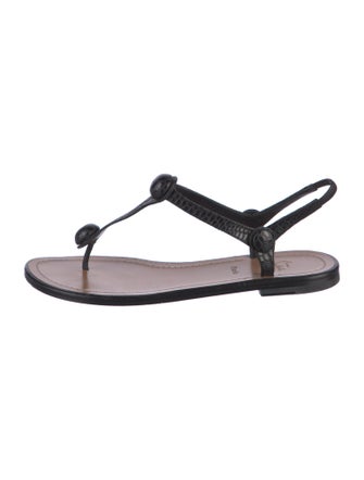 Christian Louboutin Leather T-Strap Sandals