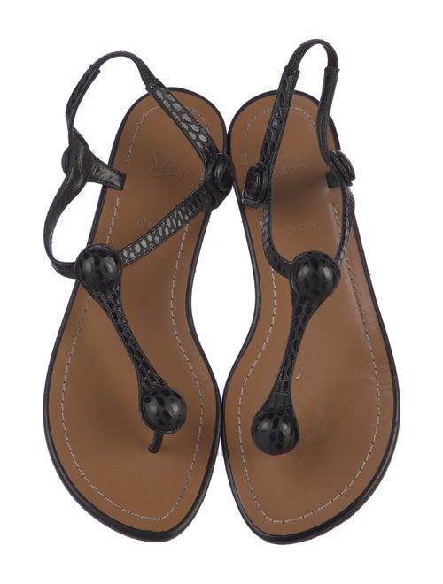 Christian Louboutin Leather T-Strap Sandals