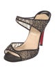 Christian Louboutin Mesh Bow Accents Slides