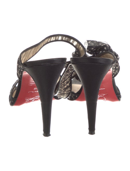 Christian Louboutin Mesh Bow Accents Slides