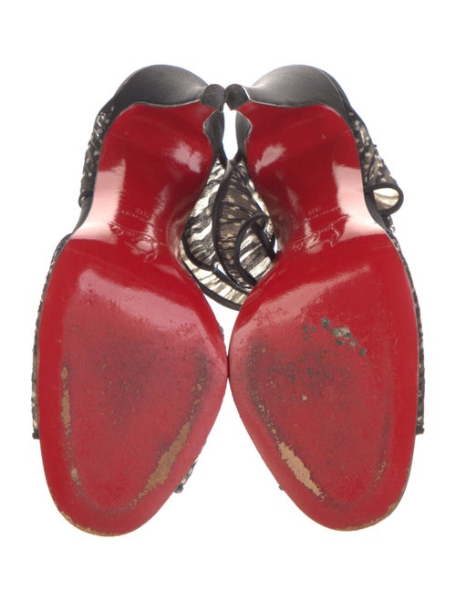 Christian Louboutin Mesh Bow Accents Slides
