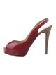 Christian Louboutin Patent Leather Slingback Sandals