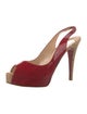 Christian Louboutin Patent Leather Slingback Sandals