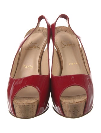 Christian Louboutin Patent Leather Slingback Sandals