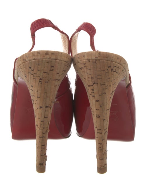 Christian Louboutin Patent Leather Slingback Sandals