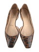 Christian Louboutin Patent Leather Animal Print D'Orsay Flats