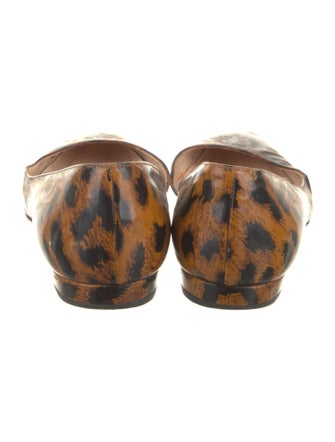 Christian Louboutin Patent Leather Animal Print D'Orsay Flats