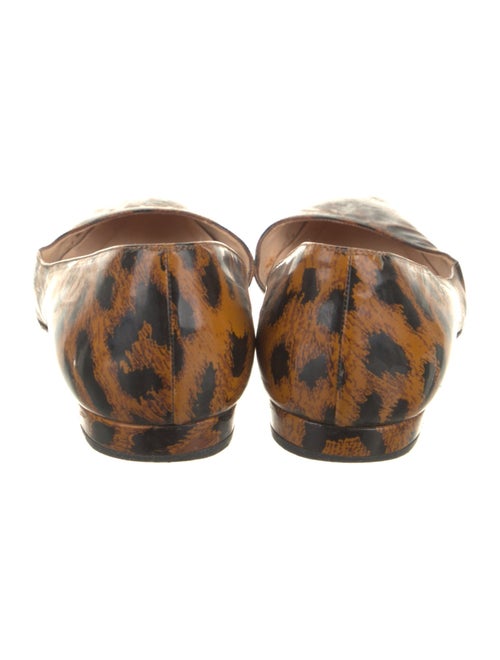 Christian Louboutin Patent Leather Animal Print D'Orsay Flats