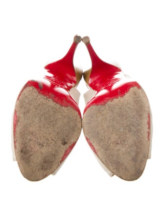 Christian Louboutin Canvas Slingback Sandals