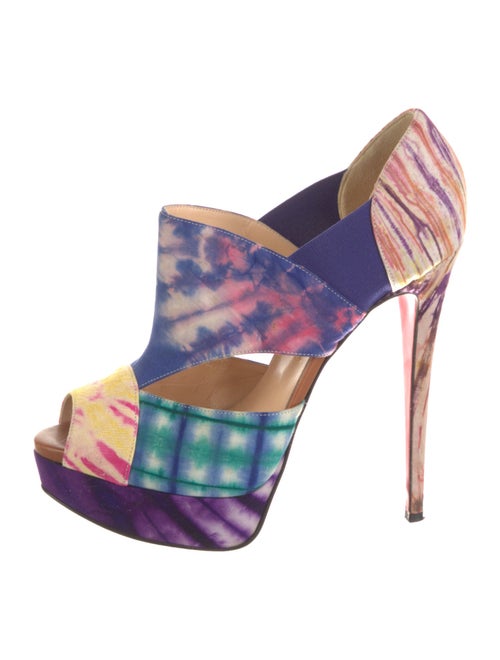 Christian Louboutin Tie-Dye Print Cutout Accent Pumps