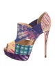 Christian Louboutin Tie-Dye Print Cutout Accent Pumps