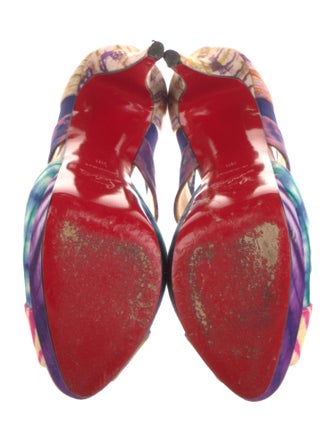 Christian Louboutin Tie-Dye Print Cutout Accent Pumps