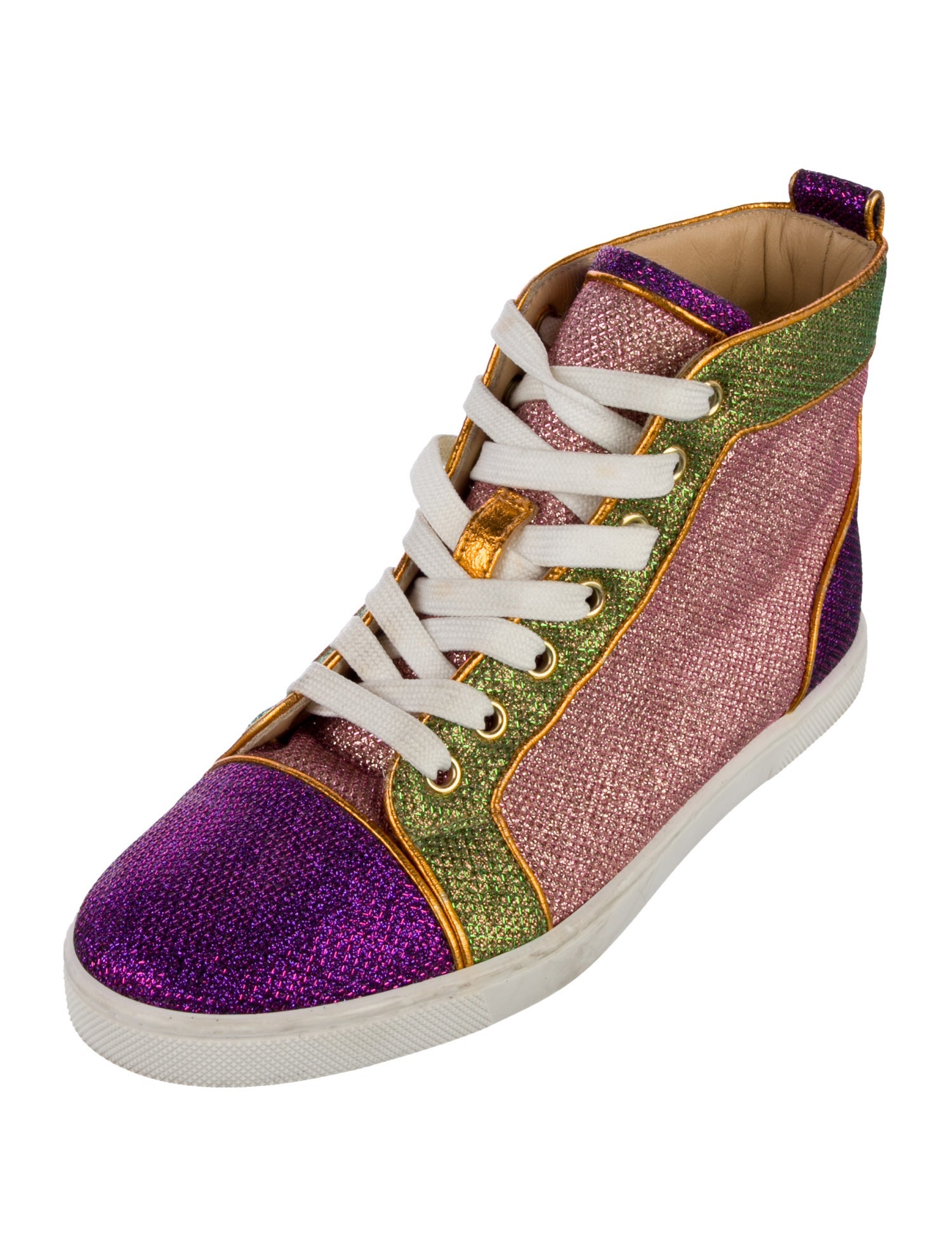 Christian Louboutin Colorblock Pattern Sneakers